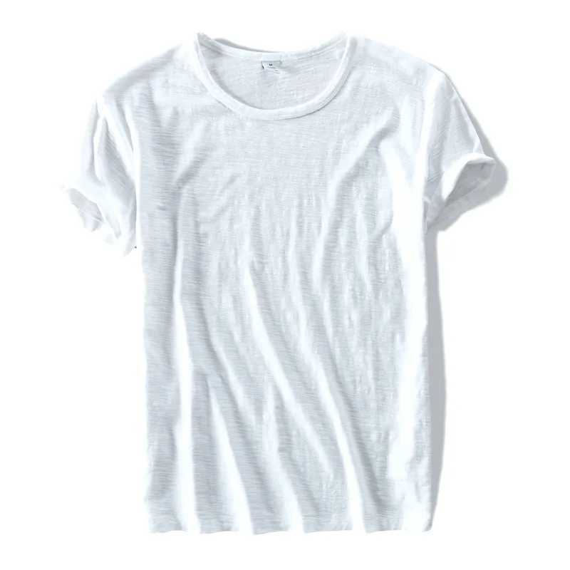 New T Shirt Men Summer 100% Cotton Short Sleeve for Men T-shirt Round Neck Breathable Soft Tops Tees - Size M-XXXL Z240919