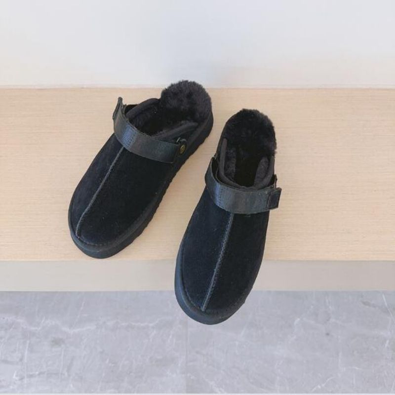Fashion Slippers Tazz Slippers Tasman Fur Slides Chestnut Leather Comfortable soft fashionable Wear-resistant Height-added Warm Athletic Walking Size US5-US13