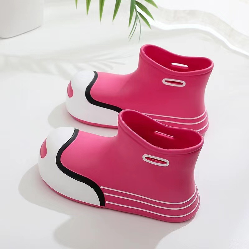 Rain Boots Women's New Waterproof Rubber Shoes Cute Rain Boots Comfortable Garden Work Shoes Kawaii Short Boot Botas