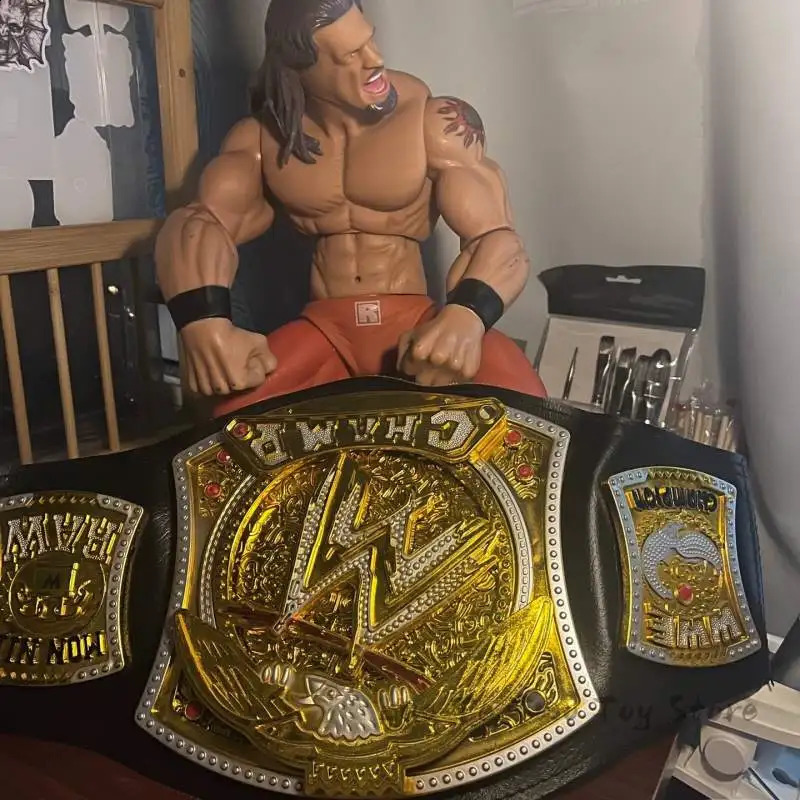 95cm Wrestler Championship Gold Belt Action Figure Characters Occupation Wrestling Gladiators Belt Anime Figure Children Gifts 240910