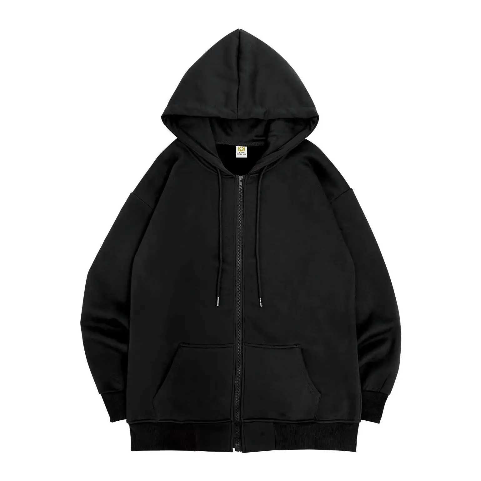 High Street Hoodie Men Retro Zip Up Long Sleeve Loose Jacket Coats Harajuku Casual Gothic Hooded Sweatshirt Y2K StreetwearXJ2500118