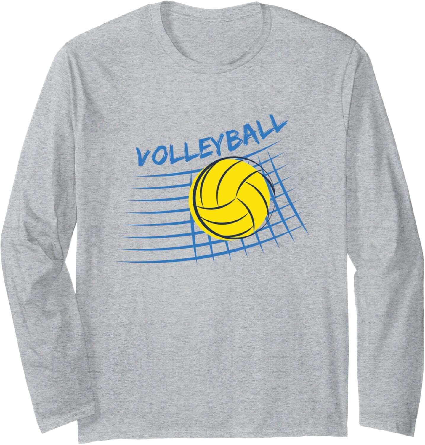 Long Sleeve Shirts for Men sweatshirt Volleyball Yellow Crash Ball Ace Sport Gift Long Sleeve Tee Streetwear Casual tops clothes fashion