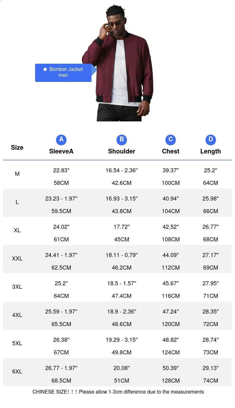 Spring Autumn Mens Bomber Jacket Casual Lightweight Jacket For Men Sports Windbreaker Zip Up Coat with Pockets Clothing 240911