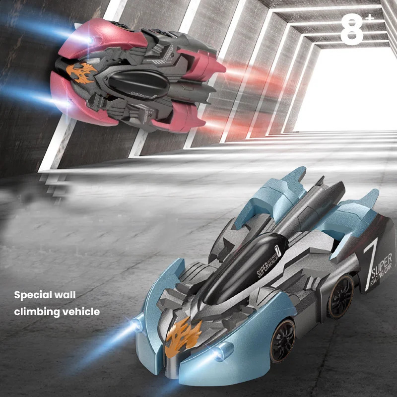 2.4G Anti Gravity Watch Wall Climbing Remote Control Car Electric 360 Rotation Stunt Rc Car Anti Gravity Children Car Toy Gift 240913