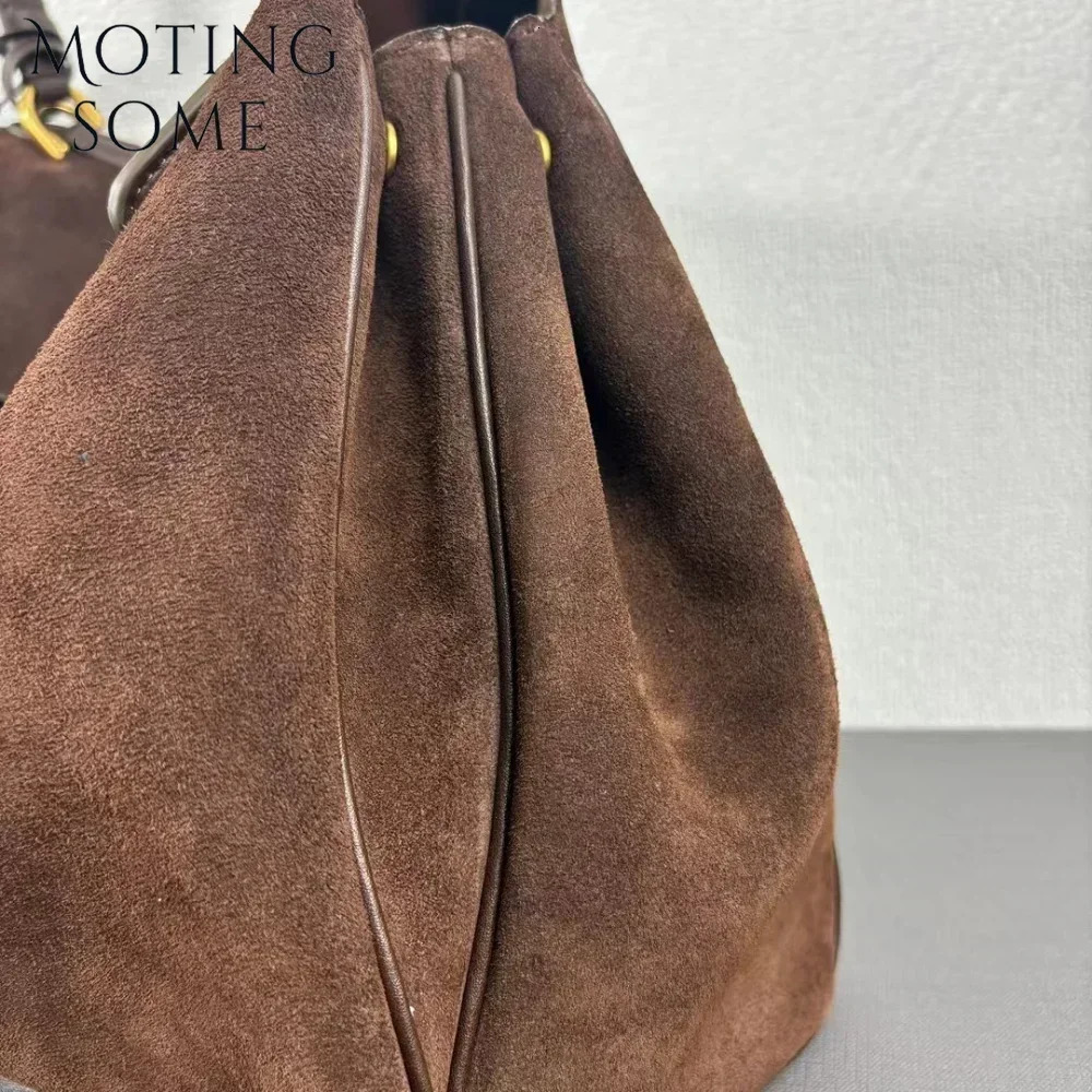 Motingsome Women Suede Leather Bag Shoulder Handbag And Purses Designer Bags Chic Fashion Lady Trend Satchel 2024 New ba37 4