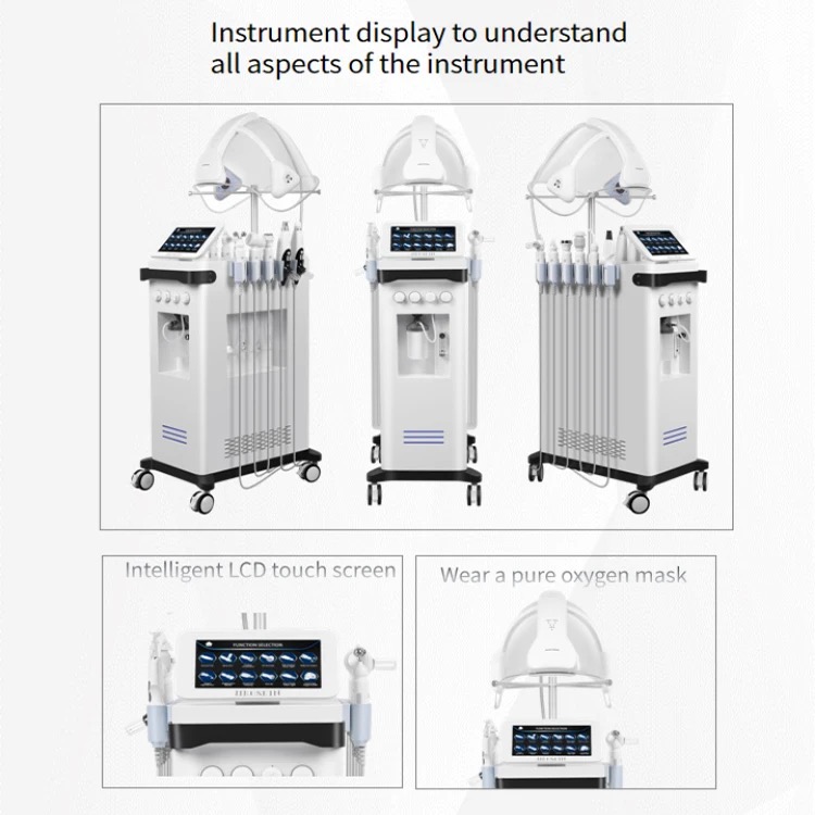 UV Lights PDT Acne LED Facial Care AntiAging Collagen Hydro oxygen spray mask aqua peel O2toDerm LED Dome oxygen Machine