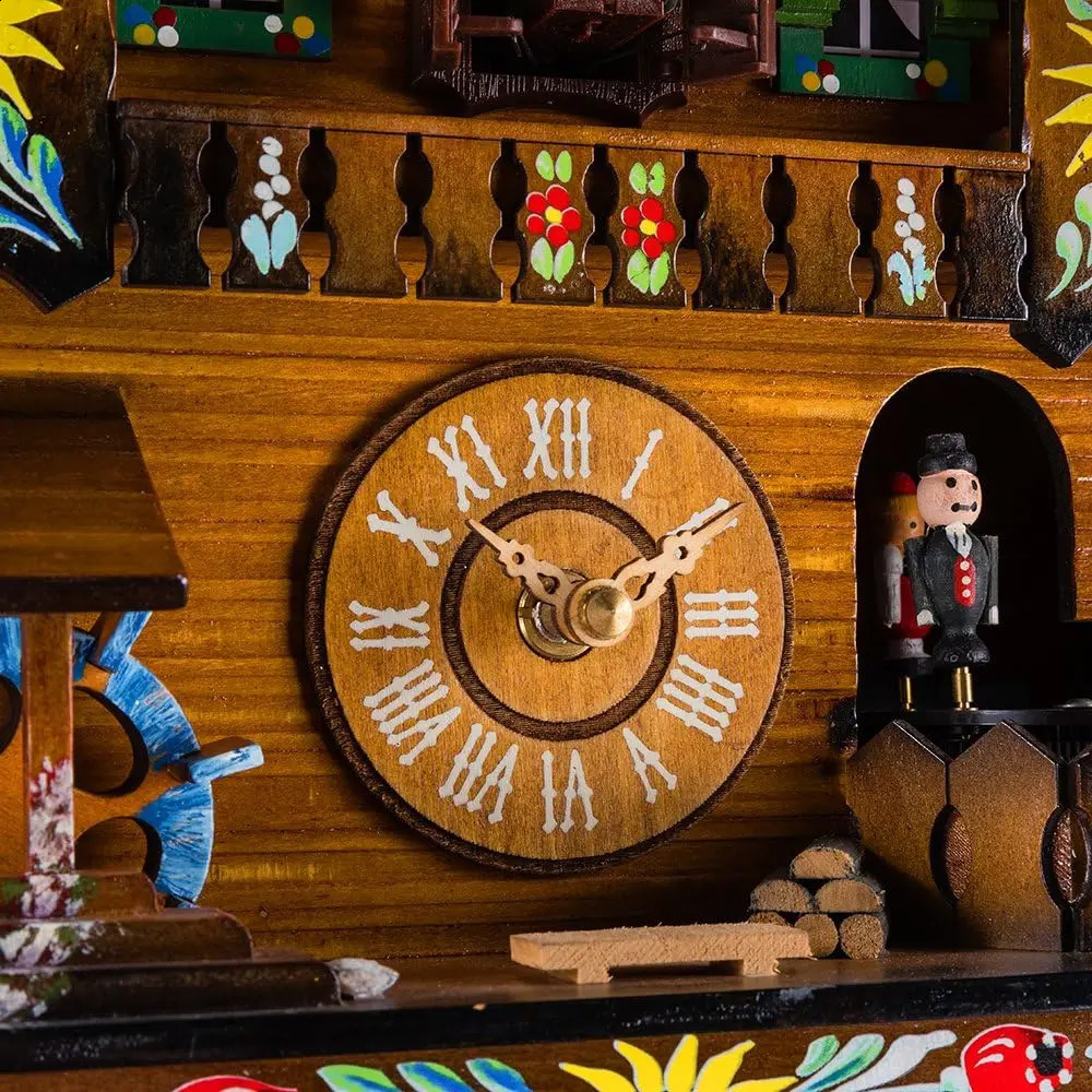 Cuckoo clock pendulum quartz wall black 240919