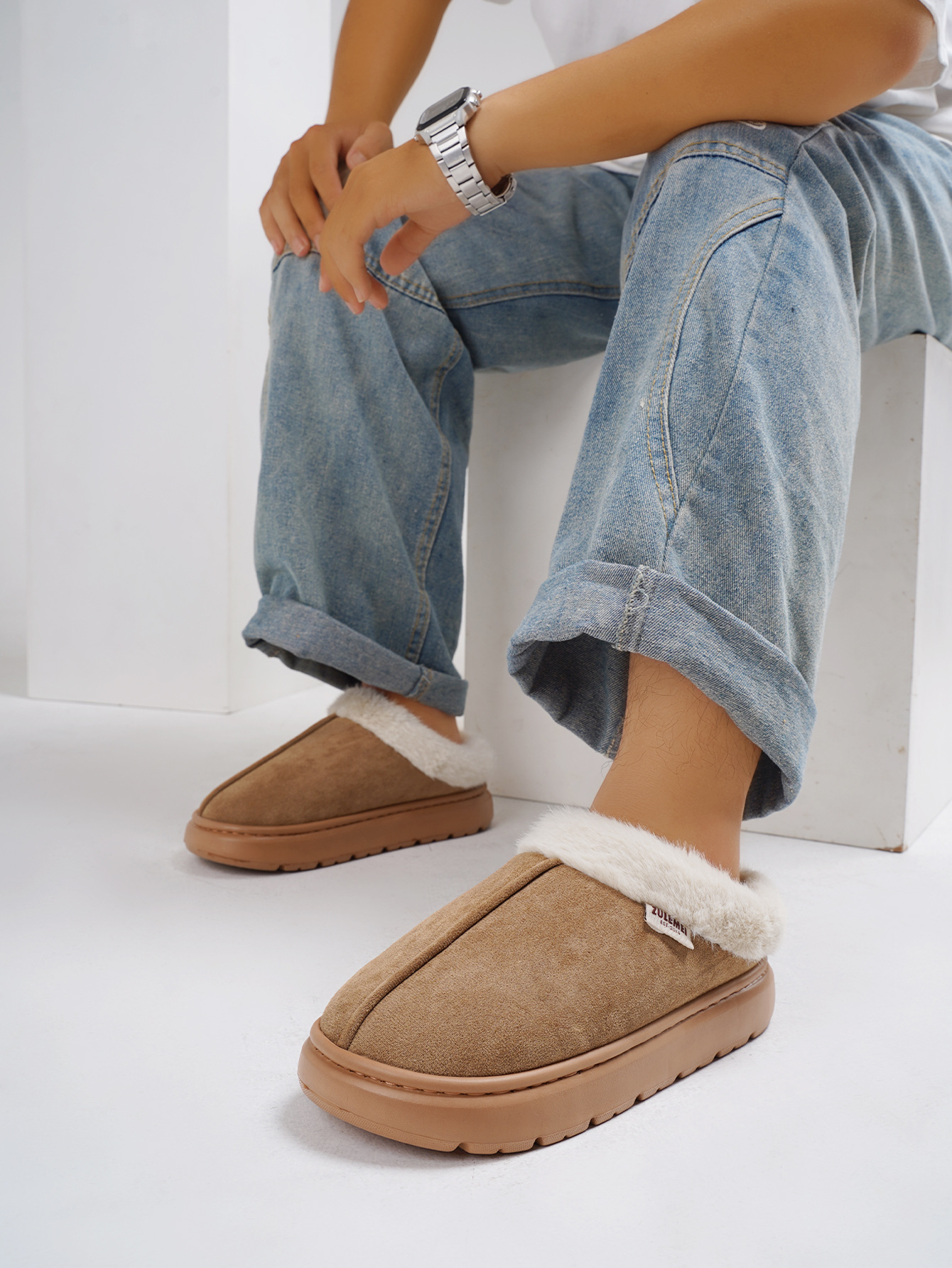 Women's Winter Fleece Slippers: Cozy Anti-Slip Indoor Shoes in Four Trendy Colors