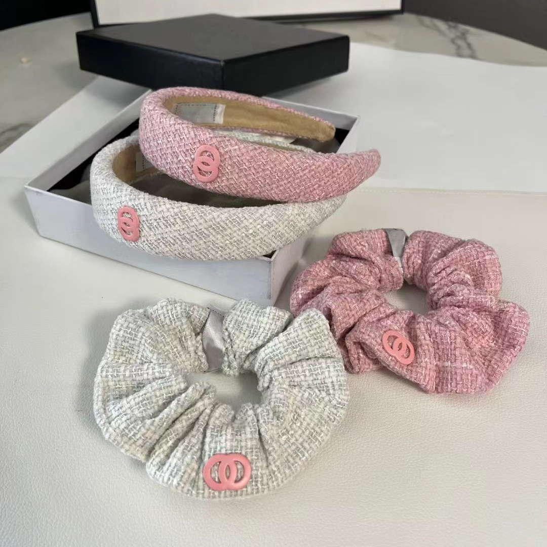 Luxury Designer Headbands Hair Bands For Women Girl Pink White Elastic Headband Sports Fitness Headband Head Wrap Letters Pony Tails Holder Hair Rubber Bands Hairs