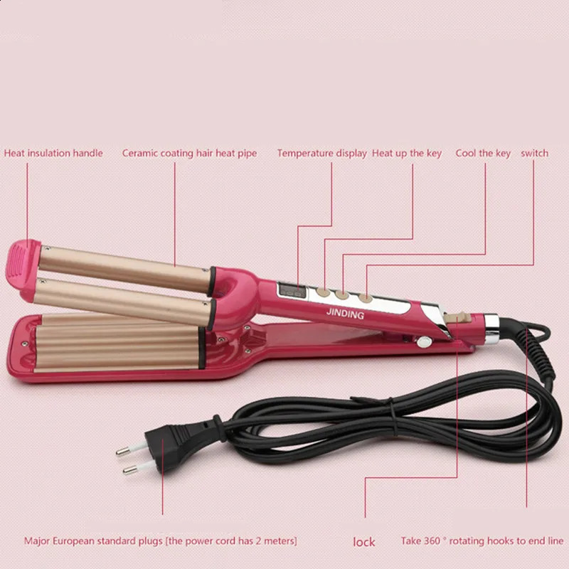 Curler Iron Ceramic Curler Quick Heating Rod 3 Barrel Curling Tools Suitable for all types of hair 240918