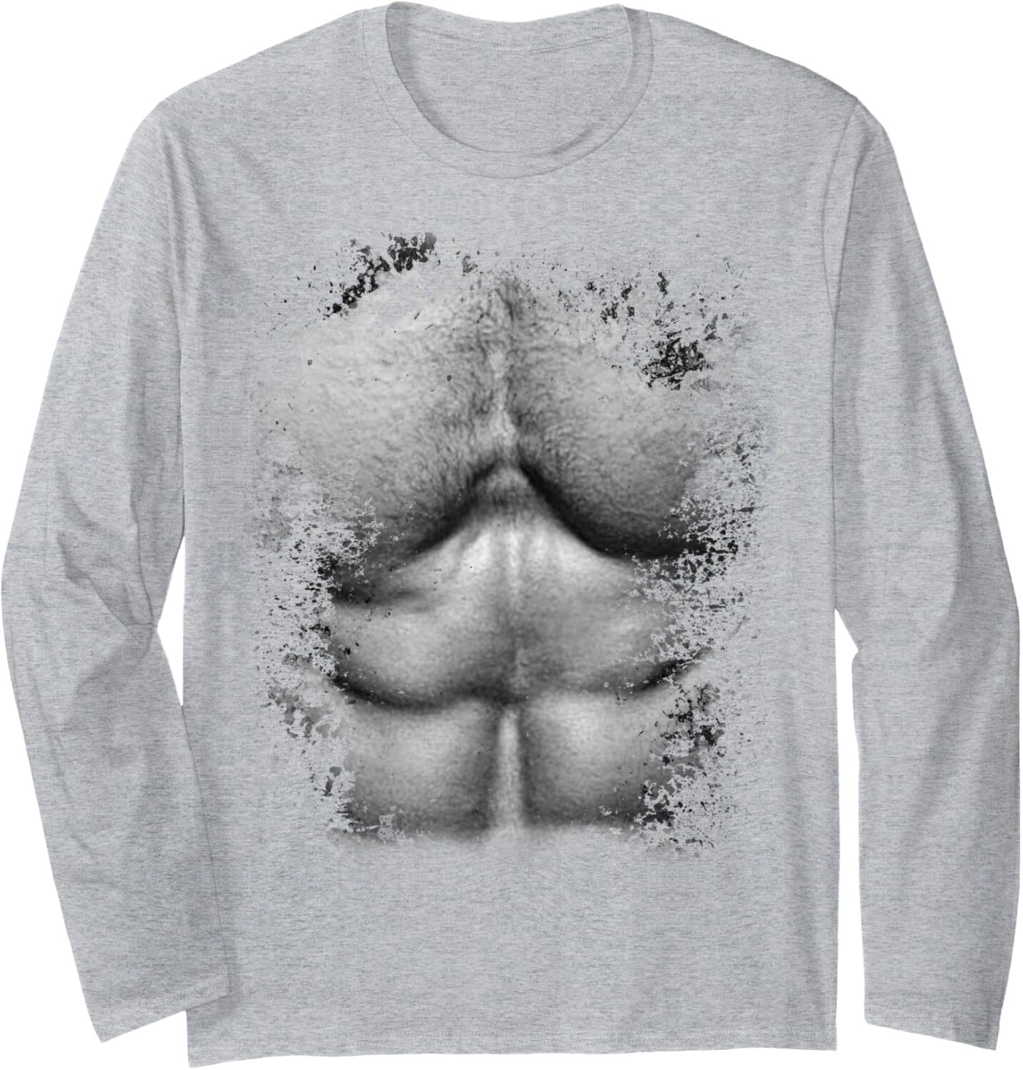 Long Sleeve Shirts for Men sweatshirt Chest And Six Pack Abs Funny Muscles Gift For Tee Streetwear Casual tops clothes fashion a2