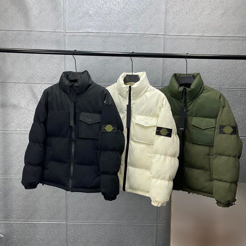 Compass Sleeve Badge Mens Womens Winter Warm Jacket Trendy Handsome Thick coat Stand Collar outer garment Youth Casual Cotton Jackets CSD2409184-20