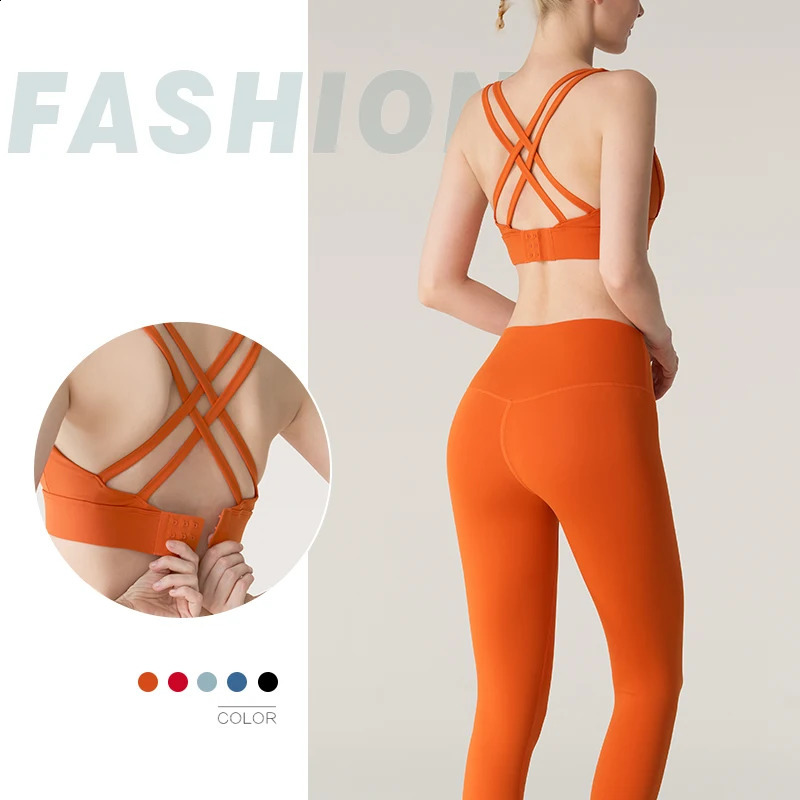 2 Piece Yoga Clothes Womens Tracksuit Athletic Wear Pilates Fitness Suit Gym Workout Push Up Clothes Sports Bra Leggings Suit 240914