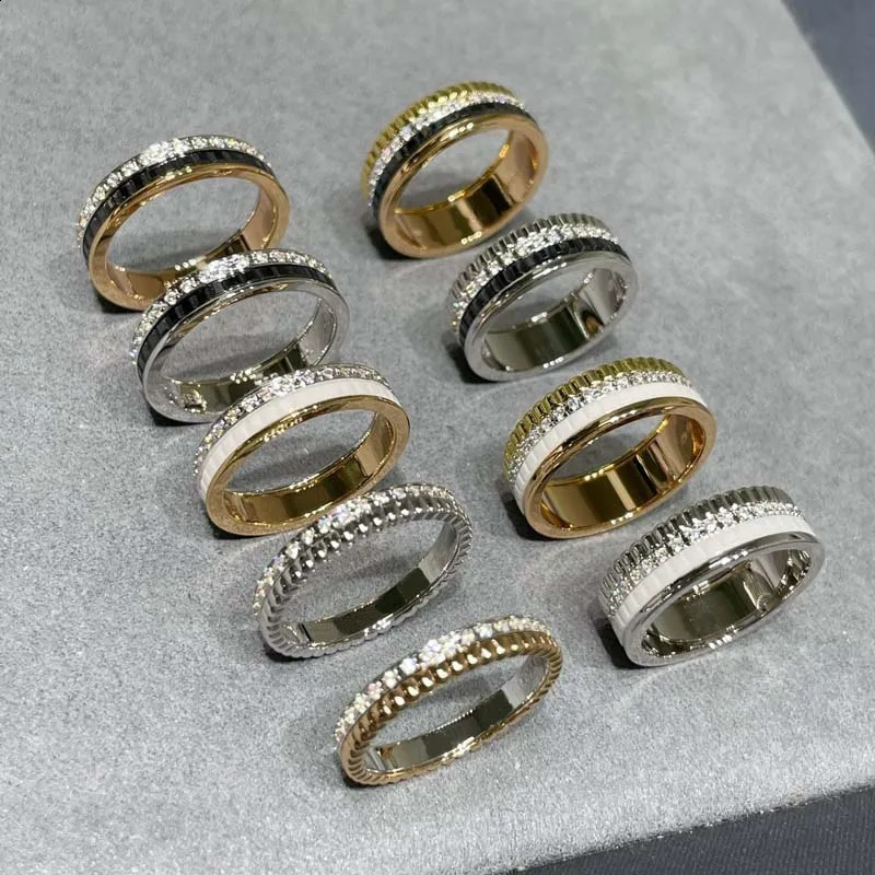 selling high-quality 925 sterling silver rotating gear ring classic fashion jewelry mens and womens accessories 240911