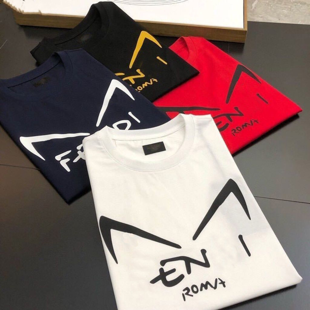 Mens Casual Print Creative t shirt Solid Breathable TShirt Slim fit Crew Neck Short Sleeve Male Tee black white green Men's T-Shirts S-4XL