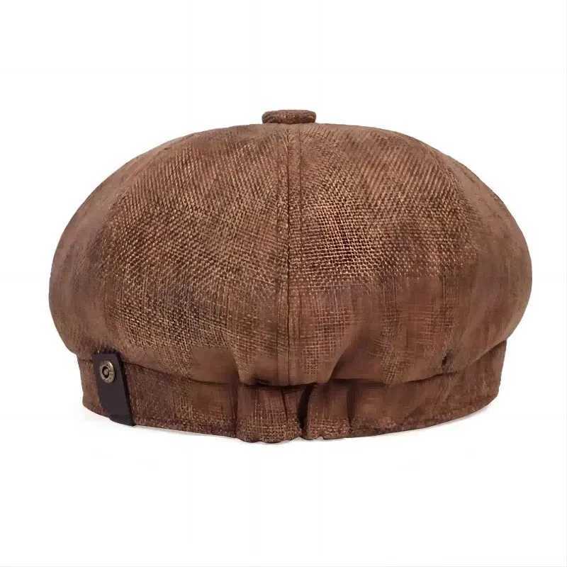 Hats Men Casual Newsboy Hat Spring Autumn Retro Wild Beret Casual Hats Unisex Wild Octagonal Cap for Men Street Caps Gorras MenX2409