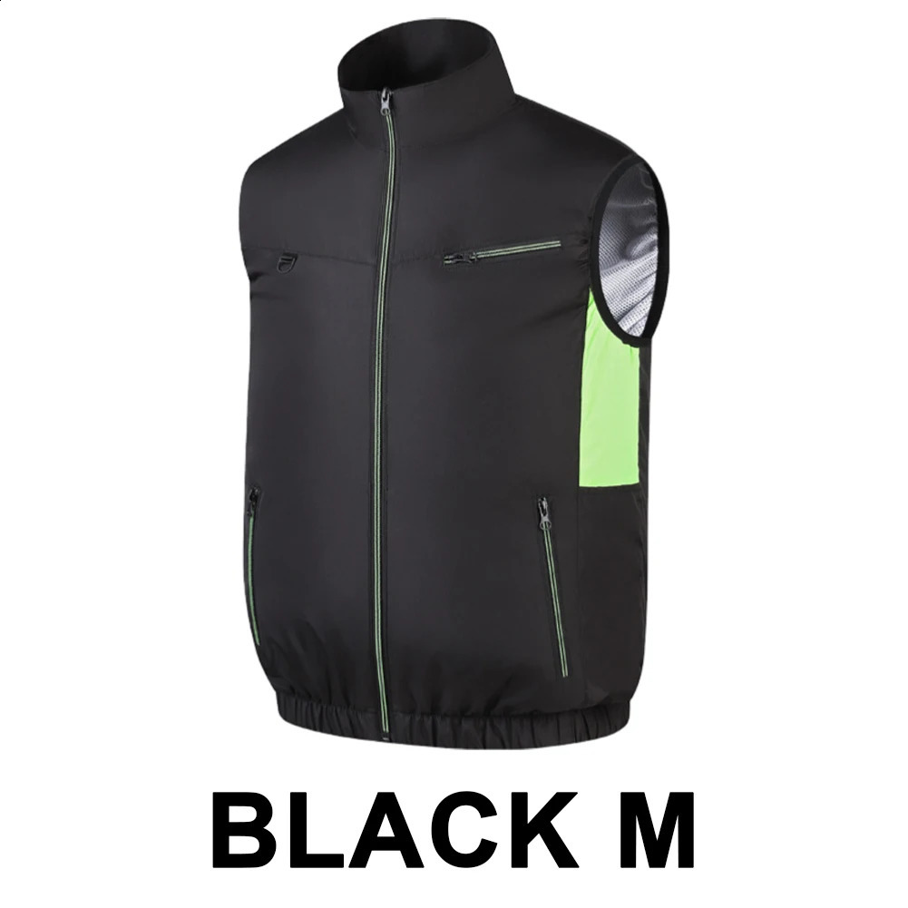 Cooling vest ice fan vest heat-resistant air conditioning clothing breathable sleeveless work clothes 3-speed weather work clothes 240919