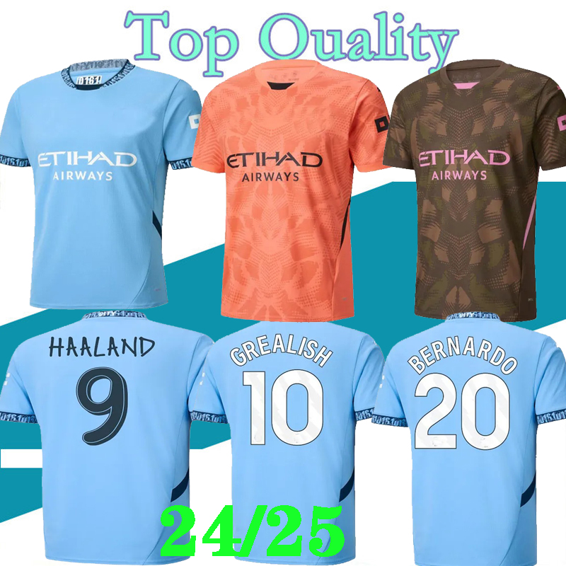 23 24 25 Soccer Jerseys HAALAND DE BRUYNE PHILLIPS MANS CITIES GREALISH FERRAN MAHREZ FODEN BERNARDO JOAO CANCELO Z RODRIGO Football Shirt Men Sets Uniforms