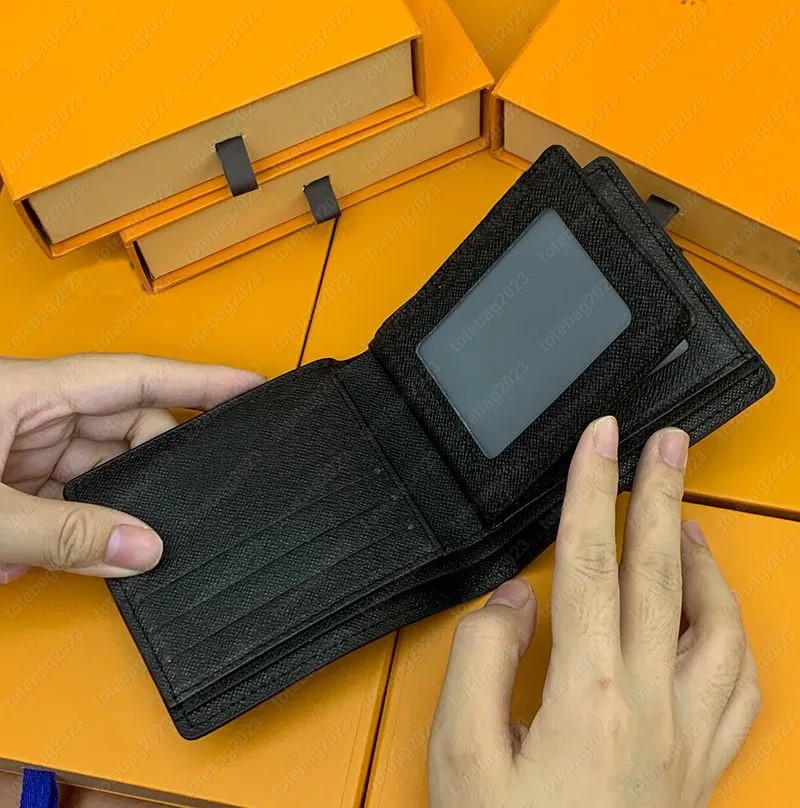 Designer Leather Wallet - High Quality Classic Style for Men with Card Holder & Coin Pocket Men Classic Coin Purse Key bag with box