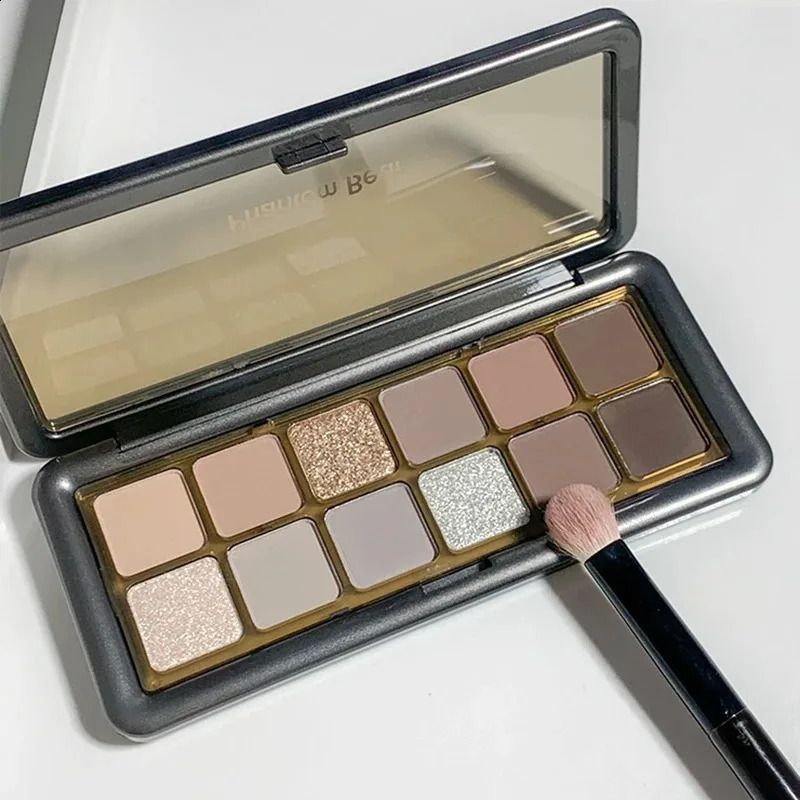 Pearl Low Saturation Eyeshadow Palette Matte Grey Pink Glitter Eye Pigment Lasting Waterproof Eye Shadow Korean Makeup Cosmetics 240914