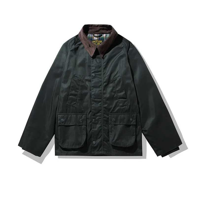 Outdoor Jacket OKONKWO Hunting Oil Wax Jacket Windbreaker Work Coat Outdoor Trekking Travel Camping Hiking Climbing Hunting Clothe Cargo Blazer M24091