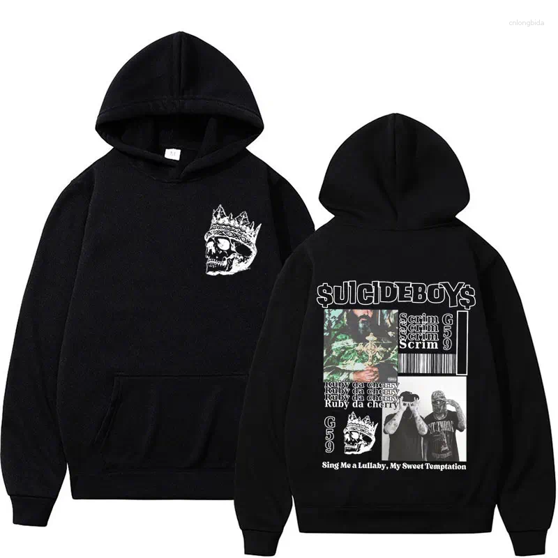 Men's Hoodies Vintage Suicideboys G59 Hoodie I Want To Die In Orleans Ruby Da Cherry Sweatshirt Men Women Harajuku Hip Hop Trending Hooded