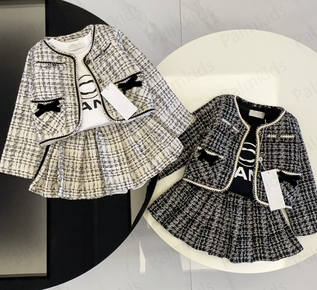Designer Kids Clothes Luxury Girls Classic Brand Baby Clothes High Quality Suits Fashion Skirt Dress Suit Childrens Clothes Top Quality CRD24081911F9