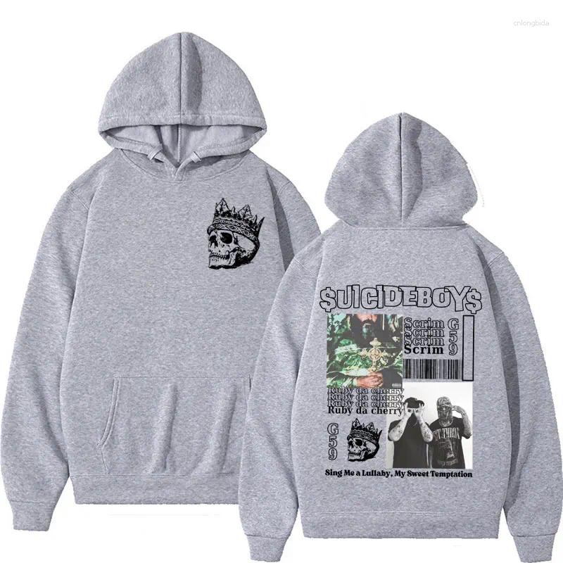 Men's Hoodies Vintage Suicideboys G59 Hoodie I Want To Die In Orleans Ruby Da Cherry Sweatshirt Men Women Harajuku Hip Hop Trending Hooded