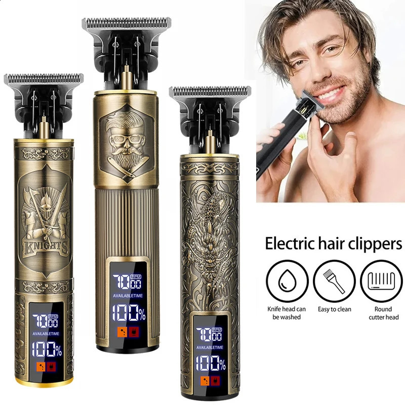 Electric Vintage Shaver Barber Cordless Hair Cutting Machine USB Charging Trimmer Portable Clipper Suitable For Men 250217