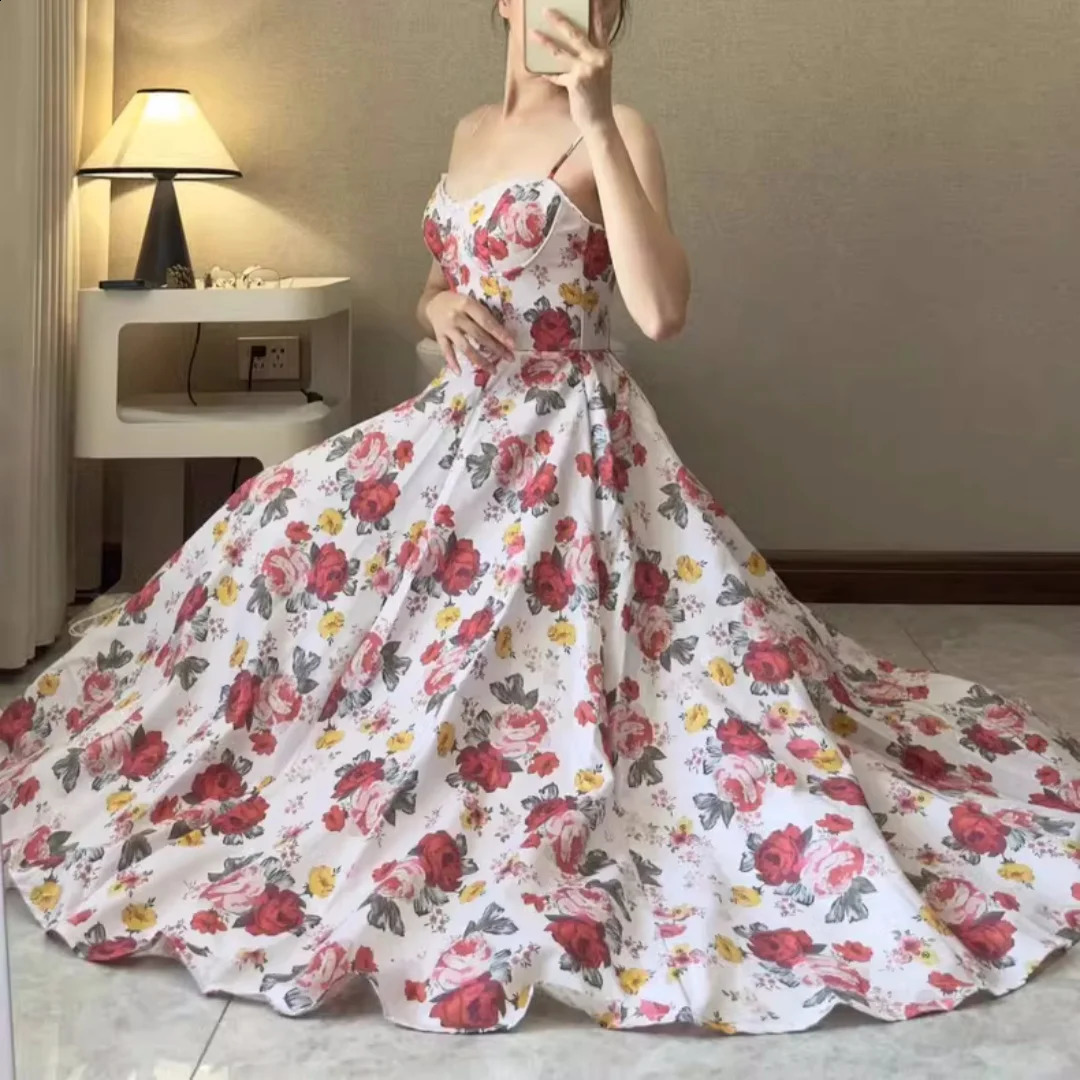 Xmas Sleeveless Maxi Dresses Elegant Ladies V-Neck High Waist Party Dresses for Female Robe Christmas Clothes Festival Sundress 240918
