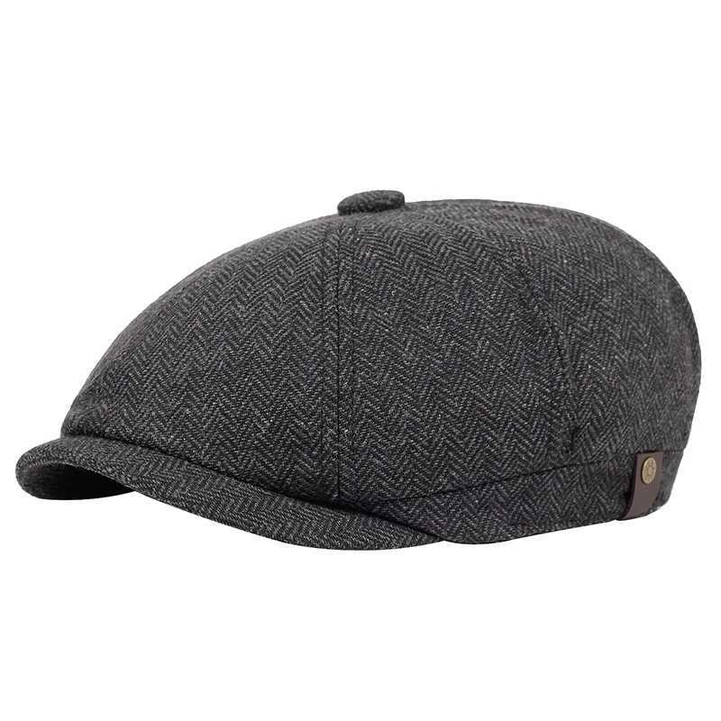 Male Plus Size Ivy Hat Big Head Man Autumn and Winter Newsboy Cap Top Grade Beret Caps 58cm 60cm Two sizesX240919