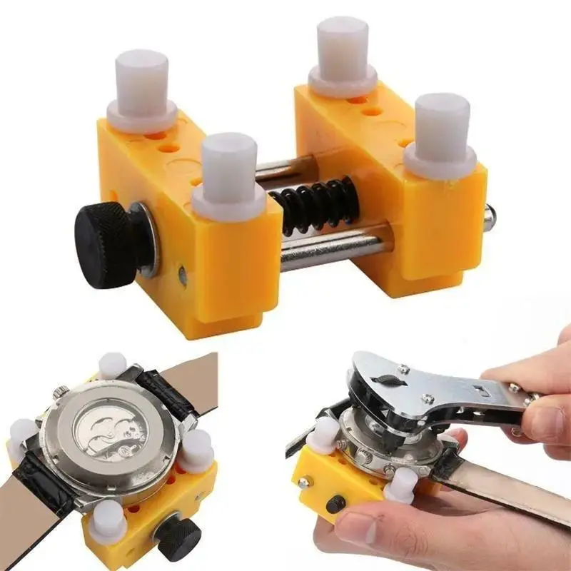 Watch Repair Tools Kit Wrist Watch Case Opener Watch Case Opener 18 Bits Adjustable Screw Back Remover Watch Repair Accessories