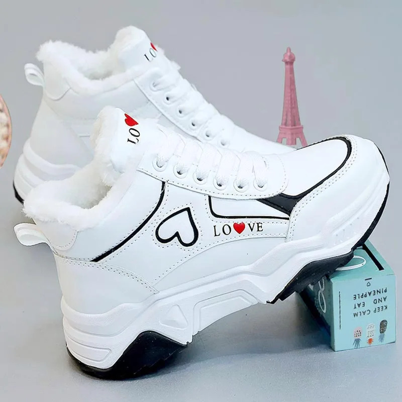Female Platform Shoes Winter Women High Top atillas Mujer 2024 Woman Plush Warm Casual Sport Sneakers