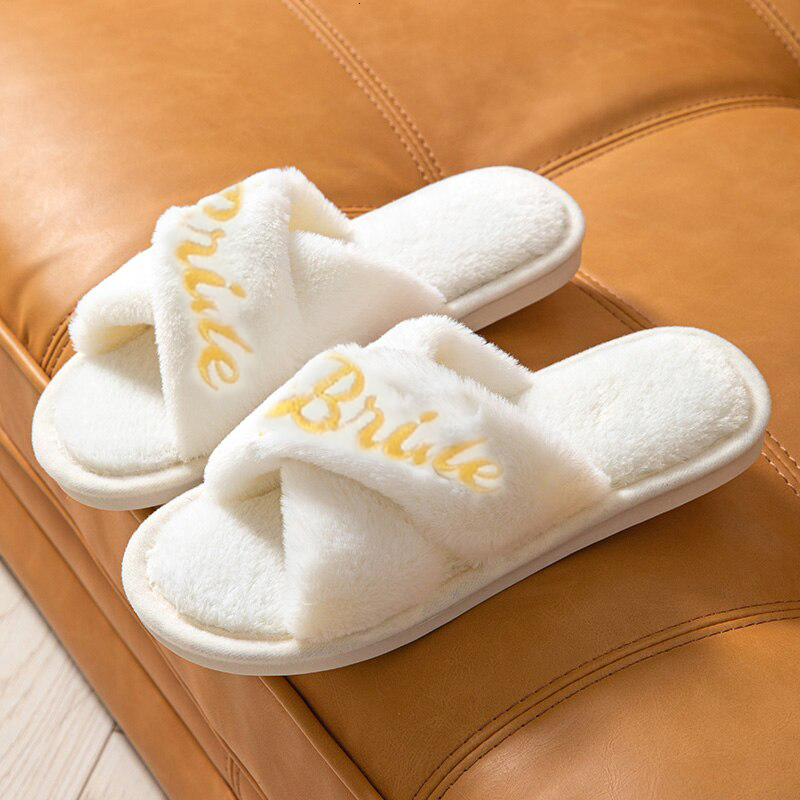 Flurry Female Home Sandal New Years Birthday Gift Best Friend Wedding Bride Bridesmaid Gifts Hotel Slippers