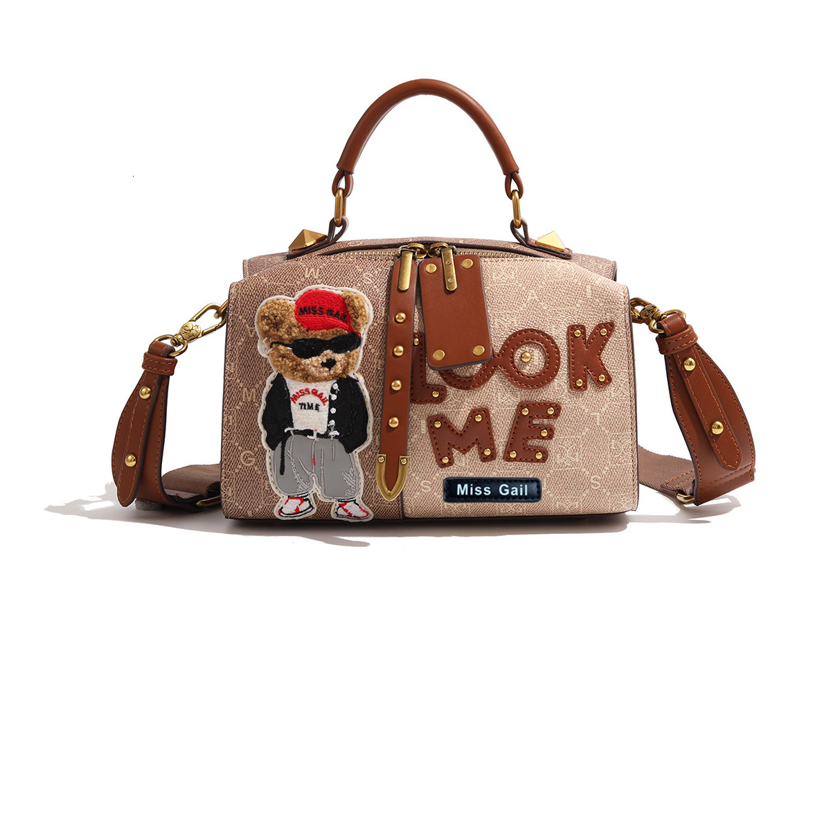 Niche Design Cool Cartoon Bear Pillow 2024 New Trend Fashion High Quality Leisure Hand Crossbody Women's Bag