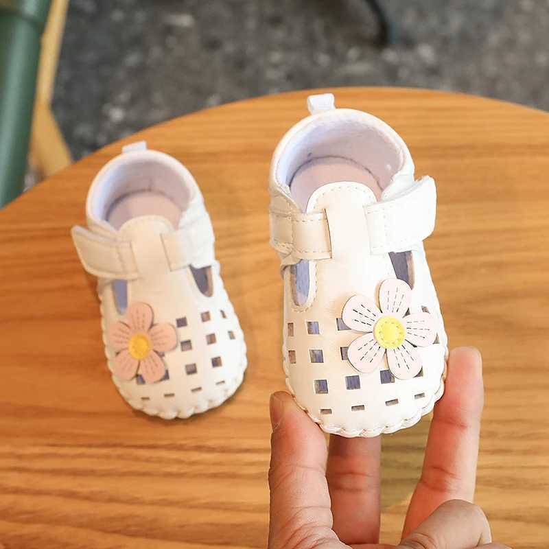 0-18M NEW Girl Ventilate Cute Little Bear Baby Sandals Infant Girls Shoes Princess Rubber Sole Non-slip Toddler First Walkers M240920