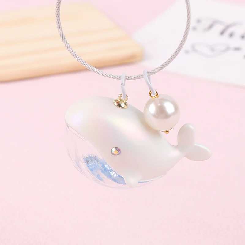 Funny Dolphin Keychain With Liquid For Car Keys Kawaii Whale House Pendant Keyring Girls Handbag Key Chains Jewelry GiftsX240919