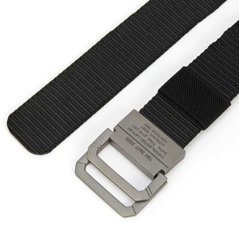 2025 mens nylon webbing fabric tactical military canvas casual fashion luxury designer jeans with mens military sports belt W240920