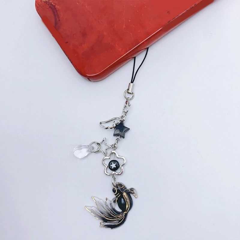 Colorful Fish Star Keychain Lanyard Wrist Strap Phone Chain Cell Phones String DropshipX240919