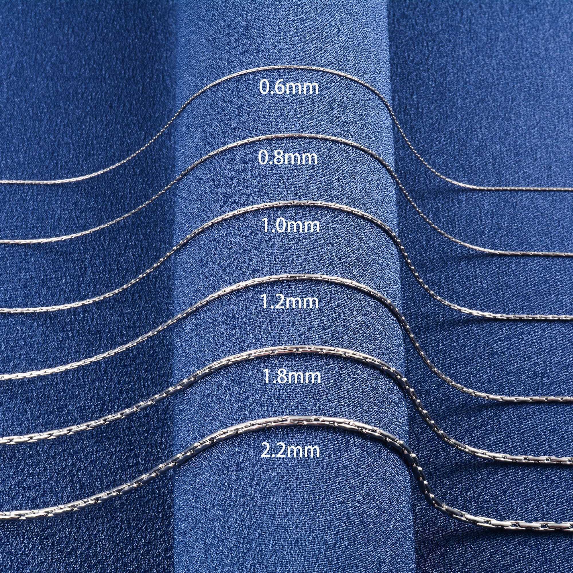 Thin Necklace Cable Chain on the Neck 316L Stainless Steel for Women Mens Silver Color Choker Waterproof Jewelry AccessoriesX240919