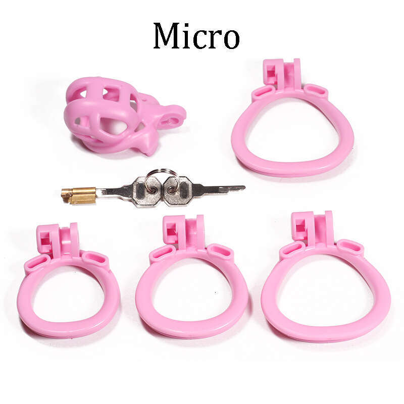 Pink Cage Set Lightweight Custom Curved Male Chastity Device Kit Penis Ring Cock Ring Cages Trainer Belt Sex Toys