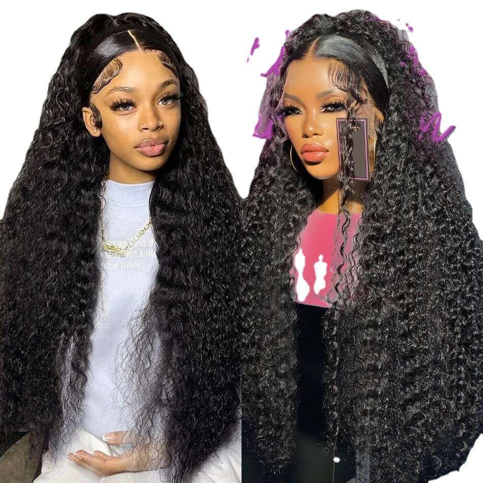 13 * 4 front new product small loose deep wave long roll lace wig headband