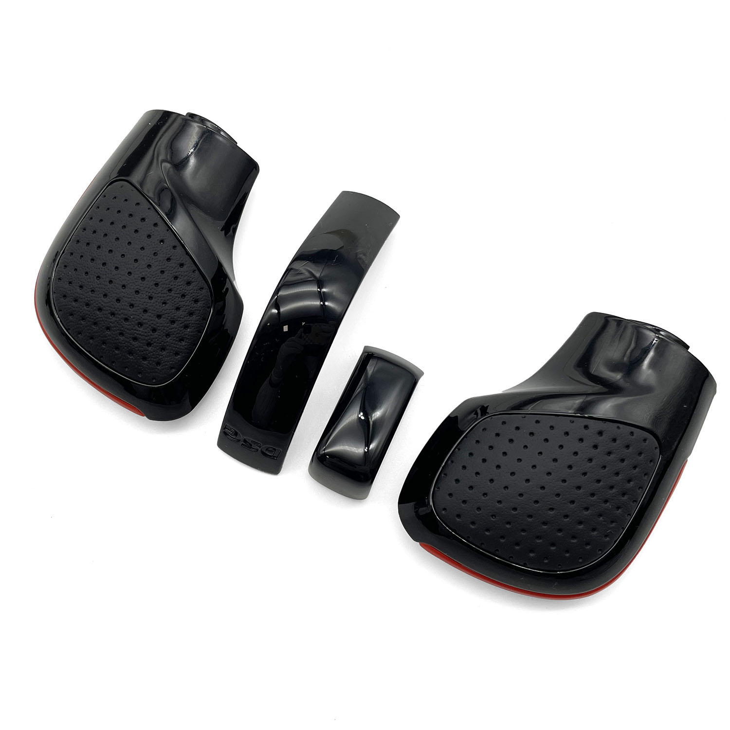 Black Leather Gear Shift Knob Side Cover With Shiny DSG For Golf 6 7 R GTI Passat B7 B8 CC R20 Jetta MK6 GLI