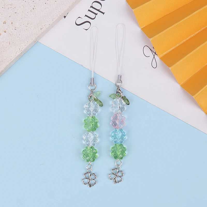 Y2K TrenDY Beaded Phone Lanyard Lucky Mobile Phone Chain Fashion Cell Phone Chain Keychain Girl GiftsX240919