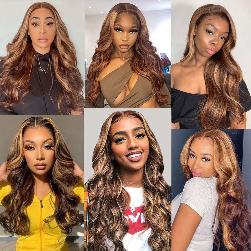 13x4 Human Hair Pre Plucked Glueless Frontal Wig 5x5 Lace Front Wigs Colored HD Deep Wave 250 Density