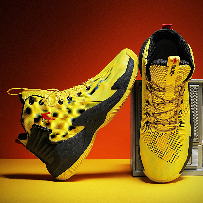 Hot Brand Men Basketball Shoes Kids Sneakers Fashion Yellow Men's Basketball Sneakers Breathable Sport Shoes Men Basket Trainers