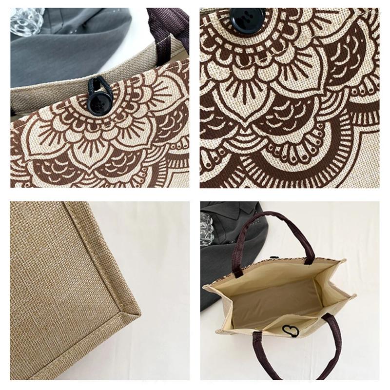 2025 NEW Shopping Bags Vintage en Handbags For Women Fashion Tote Beach Eco-Friendly Satchel Large Capacity Shoulder Commuter zhanyishengli