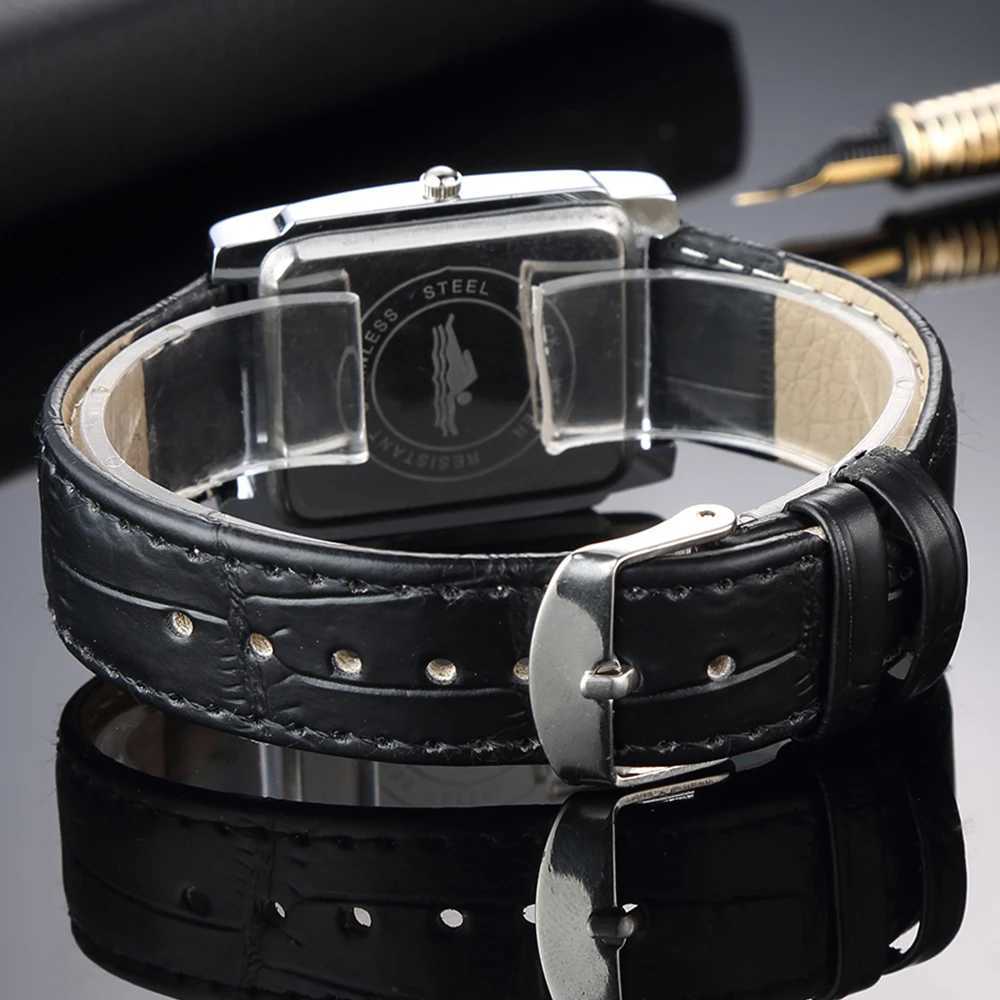 Classic Retro Quartz Watches Leather Strap Ladies Watch Rectangle Dial Clock Fashionable Wristwatch for Women Relogio FemininoX240920