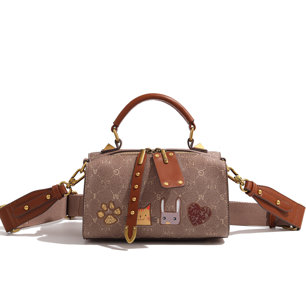 Cute Cartoon Large Capacity Fashion Pillow Woman Boston 2024 New High Quality Light Leisure Crossbody Bag