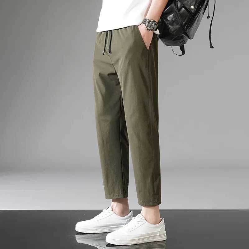 2024 Summer Silk Pants Mens Four sided Elastic Casual Edition Loose Fast Drying Sports Pants W240919